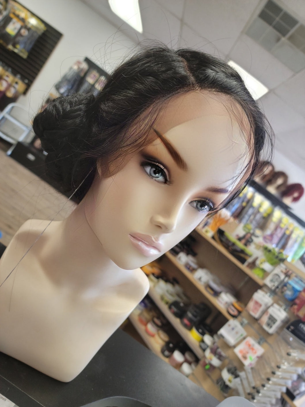 Crown braid wig